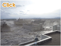 Figure 9. Kennan Purification Center submerged by tsunami(14)
