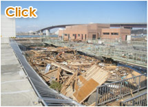 Figure 10. Debris flowed into tank of Ishinomaki East Purification(15)